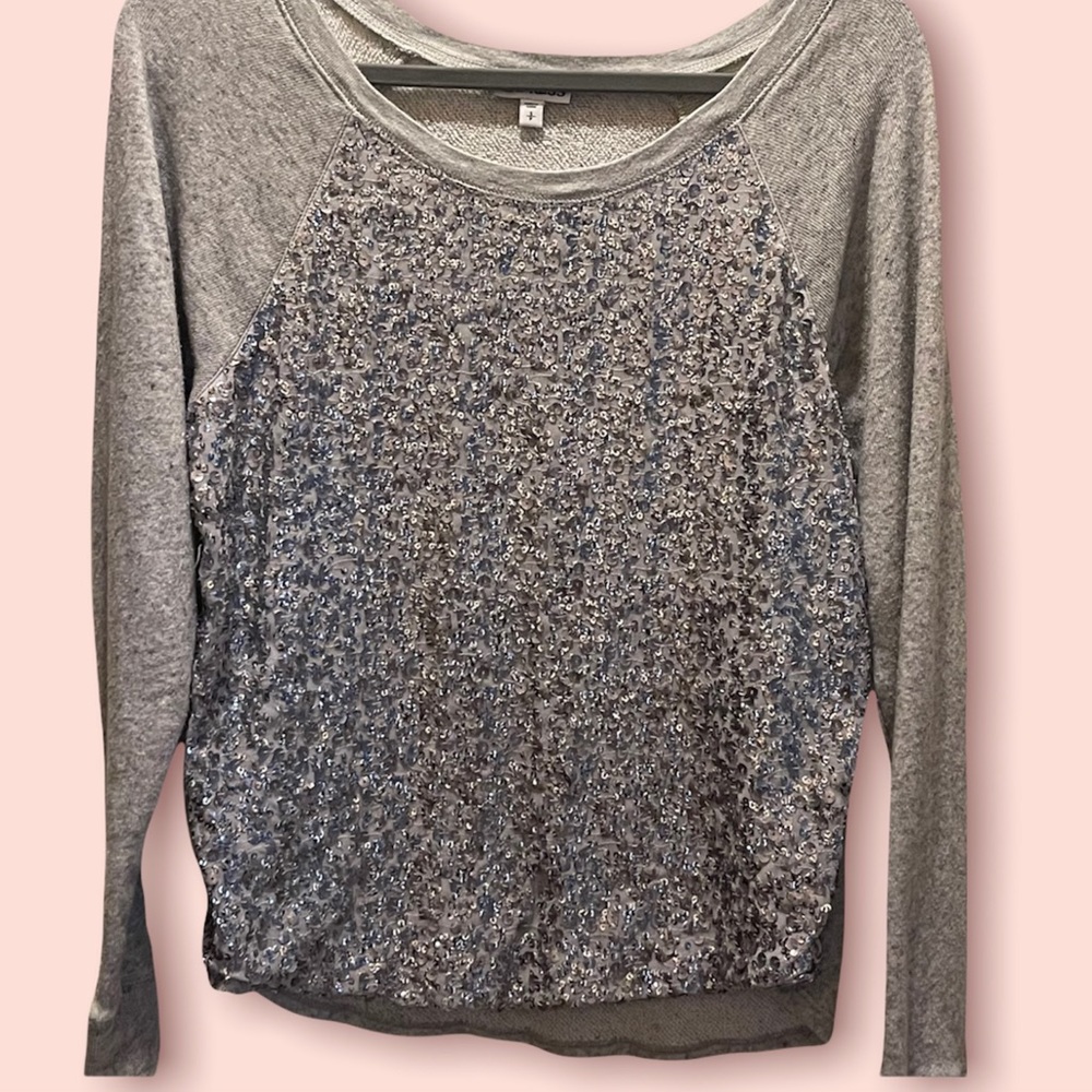 Express Sequence Front Pullover Sweater - image 1